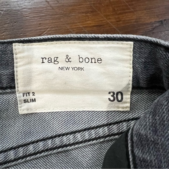 RAG & BONE FIT 2 slim Size 30 STEEL Gray color jeans Denim soft and comfortable - Picture 4 of 8